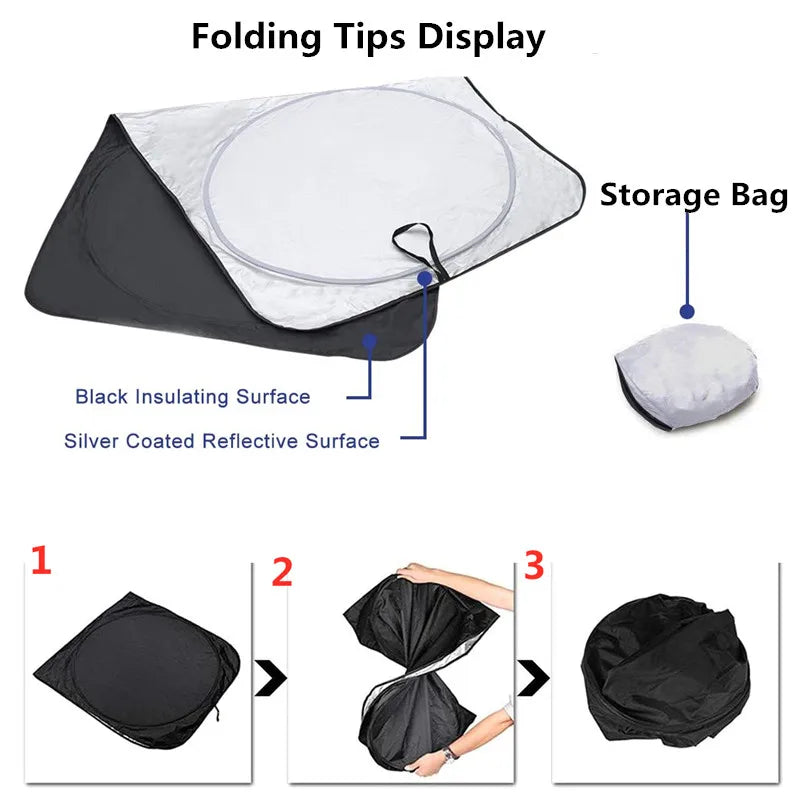 190x90CM Universal UV Protection Shield  Front Rear Car Window Sunshade Sun Shade Visor Windshield Cover Auto Car  Anti Snow Ice