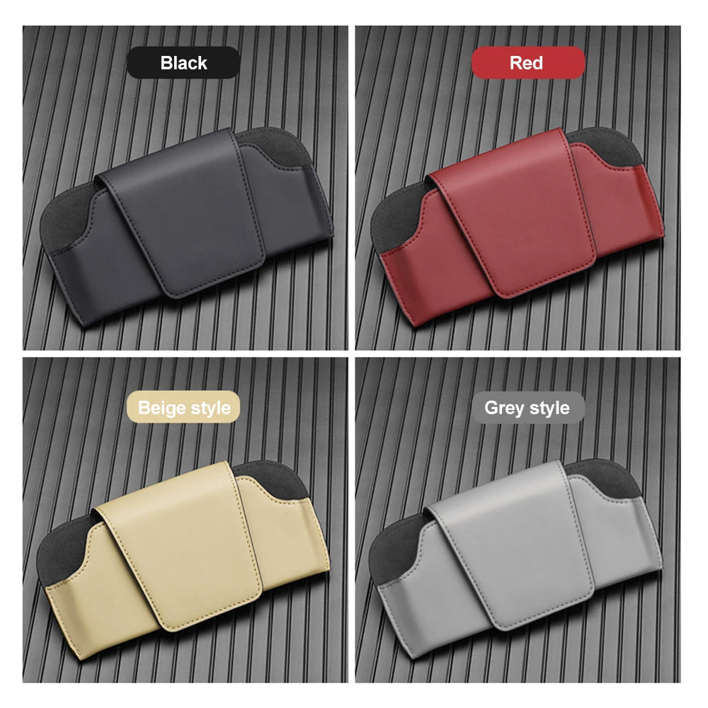 Magnetic Car Sunglasses Holder Case Universal Auto Sun Visor Glasses Box Clip Sunglasses Holder Fastener Eyeglasses Storage