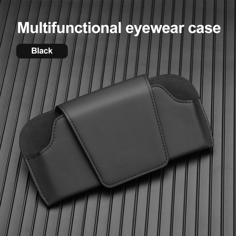 Magnetic Car Sunglasses Holder Case Universal Auto Sun Visor Glasses Box Clip Sunglasses Holder Fastener Eyeglasses Storage
