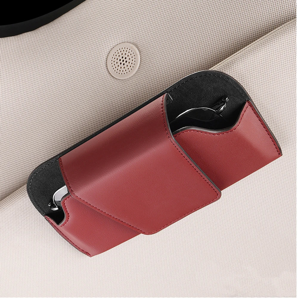 Magnetic Car Sunglasses Holder Case Universal Auto Sun Visor Glasses Box Clip Sunglasses Holder Fastener Eyeglasses Storage