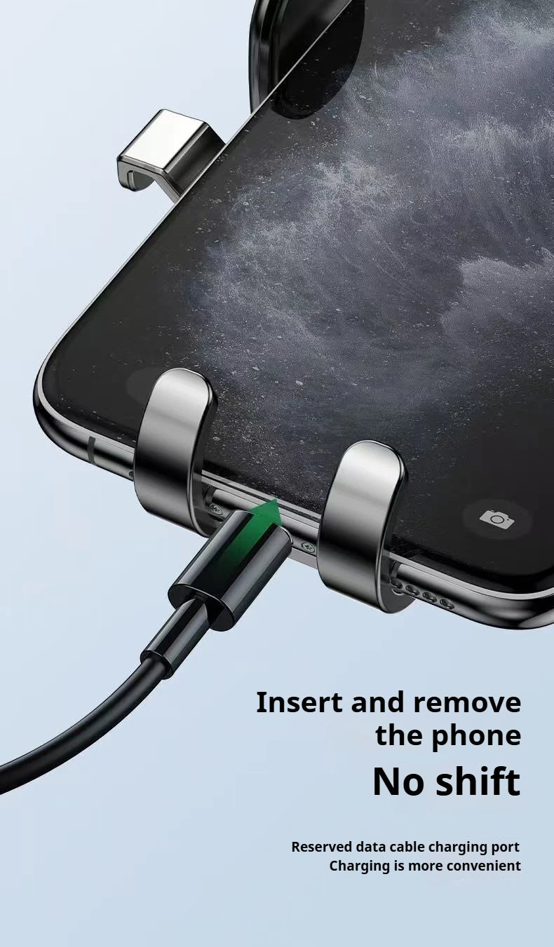 NEW Mobile Phone Holder Air Outlet Gravity Sensor Car Holder Riangle Gravity Frosted Simplicity Solid Metallic Material