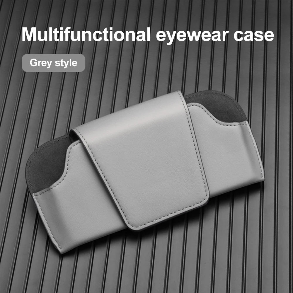 Magnetic Car Sunglasses Holder Case Universal Auto Sun Visor Glasses Box Clip Sunglasses Holder Fastener Eyeglasses Storage